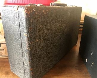 old leather suitcase