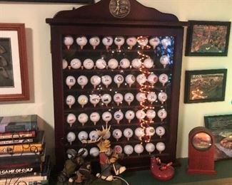 Golf Ball Collection with showcase