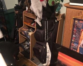 Golf racks and one golf bag (one is nfs)
