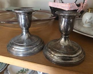 Sterling silver candlesticks