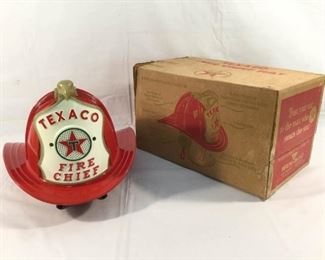 Vintage 1960s Texaco Fire Chief, Fire Hat, Gas Service Station Helmet w/ Box https://ctbids.com/#!/description/share/236137