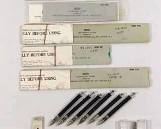 Vintage 1926 Patent WRICO Lettering Pens with Sizers & Templets (16Pcs) https://ctbids.com/#!/description/share/236162
