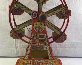 Vintage J. Chein & Co. Hercules Tin Litho Ferris Wheel Wind Up Toy https://ctbids.com/#!/description/share/236185