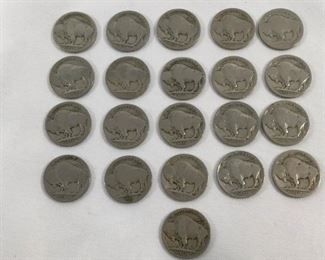1913-1938 US Buffalo Nickels (21Pcs) https://ctbids.com/#!/description/share/236260