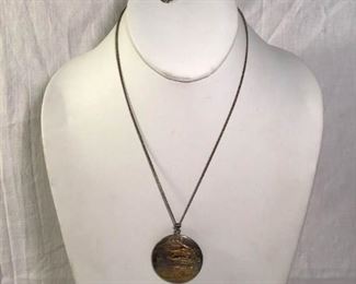 Japanese Sterling & Silver Necklace & Earrings Set Vintage https://ctbids.com/#!/description/share/236282