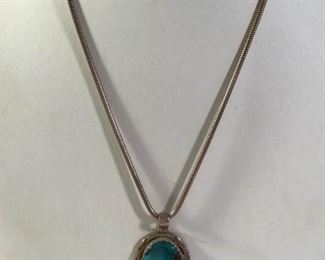 Sterling & Turquoise Necklace & Pendant https://ctbids.com/#!/description/share/236289