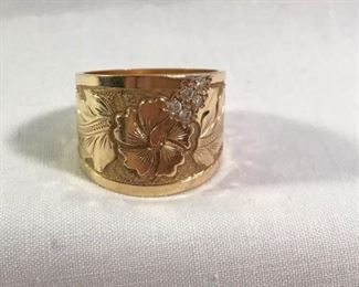 14K Gold Hawaiian Ring https://ctbids.com/#!/description/share/236296