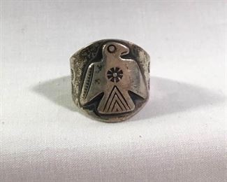 Sterling Navajo Bird Ring Vintage https://ctbids.com/#!/description/share/236305