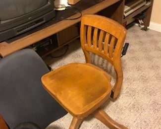 Antique wooden office chair