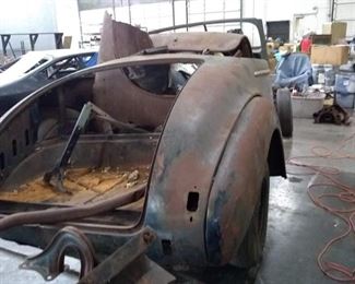Some of the rear part of the 1939 Buick Convertible Project Car