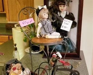 Dolls, doll furniture and accessories
