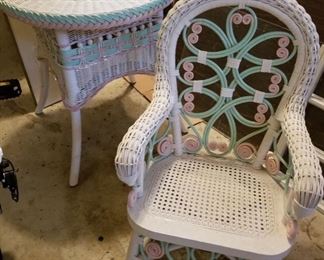 Children's White Wicker Furniture