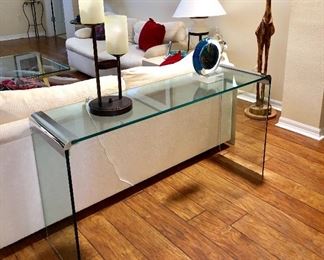 Glass Sofa/Entry Table - $95 - (52W 15D 27H)