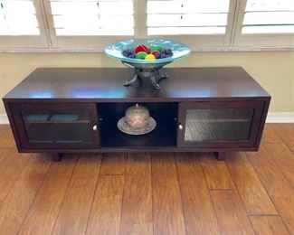 Media Console w/Sliding Doors - (56-1/2W 20D 18-1/2H)