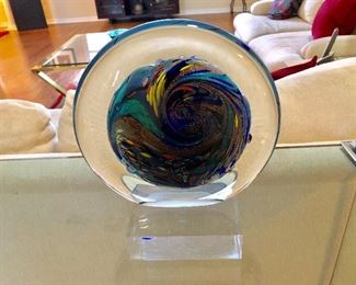Dichroic Art Glass, Signed Rollin Karg