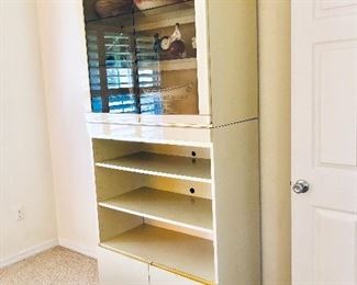 Lacquer Display Cabinet w/Cupboard** - (36W 18-1/2D 83H)