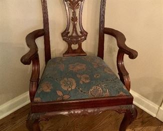 Maitland-Smith Dining Room Chairs.  (2) Captain's Chairs and (8) Side Chairs