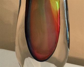 Signed Art Glass Vase