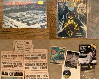 Ephemera including NASA and moon landing
