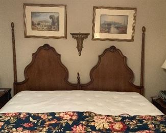 King Sleep Better Adjustable Firmness Sleep System Set. Century Furniture Headboard