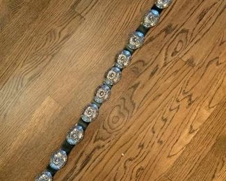 Wilbert Secatero Sterling Navajo Concho Belt Signed