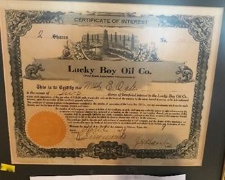 Antique Stock Certificate