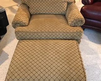 Woodmark Club Chair & Ottoman - LIKE NEW