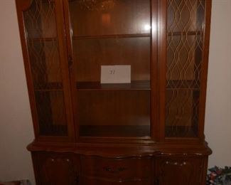 China Cabinet - part of Dining Set with table and 4 chairs - $150 on Sunday in the dining room.