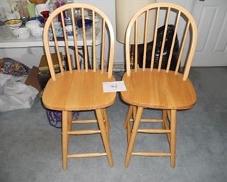 Set of 2 Swivel Bar Stools-$25 for the set on Sunday.  Will be on the driveway for easy pickup.