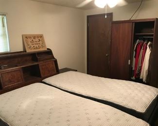 wardrobe and Serta mattresses
