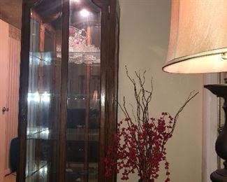2 Very Nice lighted Curio Cabinets