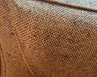 #14 chair tan tweed mid century button back recliner   $ 175.00
