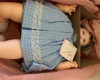 #55 bb misc Madame Alexander Pussy Cat baby dall  in short blue dress  $30.00