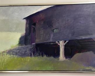 Wolf Kahn (German, 1927 - ), "The Barn from Below"