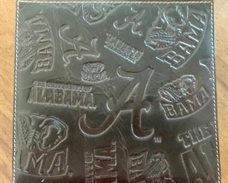 Top of Alabama watch case - tooled leather