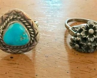 Vintage sterling silver rings