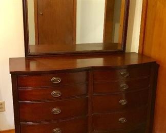 Duncan Phyfe style dresser with mirror