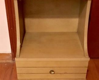 Retro creamy-yellow nightstand