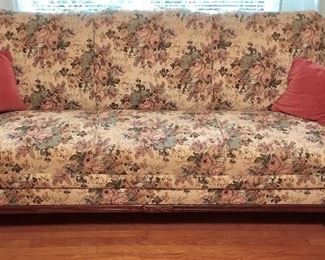 Duncan Phyfe style claw-foot sofa