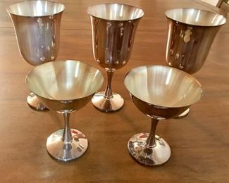 Salem silver plate goblets
