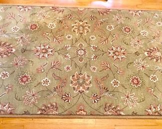 Surya 5x8 sage green wool rug