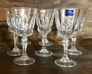 Lady Victoria crystal cordial glasses