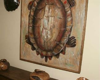 Turtle painting by "B. Drury"