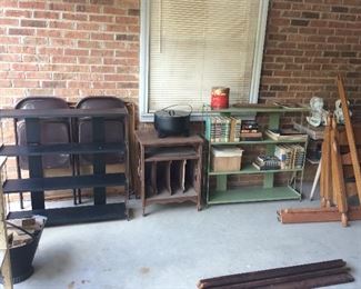 Vintage Metal bookcases, Bunk Beds with ladder, Vintage books