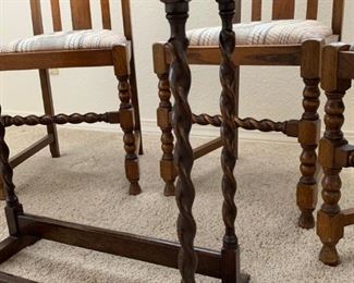 Barley twist drop leaf table