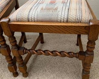 Four Barley twist chairs