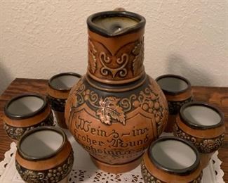 German pitcher and cups