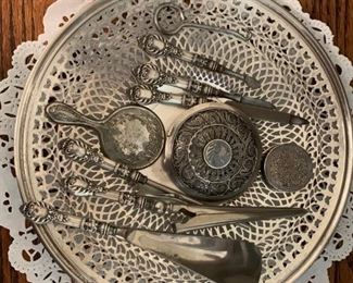 Dresser set (sterling)