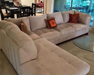 Ultra suede sectional sofa