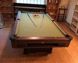 vintage pool table